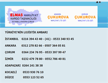 Tablet Screenshot of elmasnakliyatorhanli.com